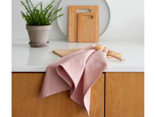 BITZ Bastian Tekstiler Diamond Tea Towel 70 X 50 Cm Rose Smoke