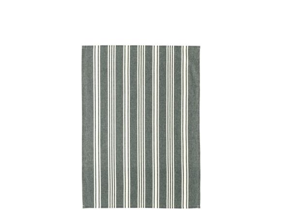 BITZ Bastian Tekstiler Eco Stripe Tea Towel Recycle 70 X 50 Cm Forest Green