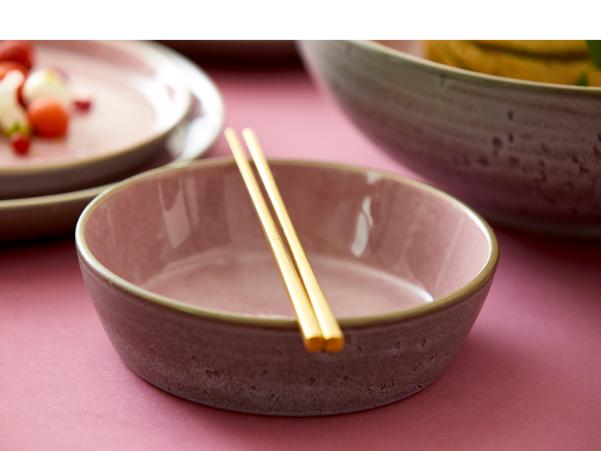 BITZ BITZ Bowl Dia. 18 X 5 Cm Grey/Light Pink