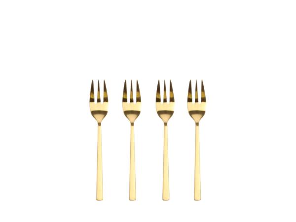 BITZ BITZ Cake fork 14.4 cm 4 pcs Brass