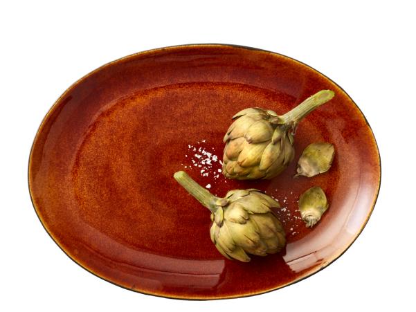 BITZ BITZ Dish 45 X 34 Cm Black/amber