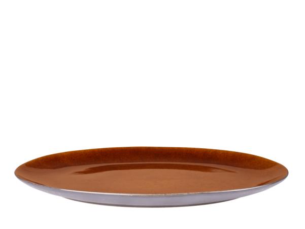 BITZ BITZ Dish 45 X 34 Cm Black/amber