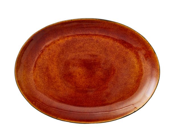 BITZ BITZ Dish 45 X 34 Cm Black/amber