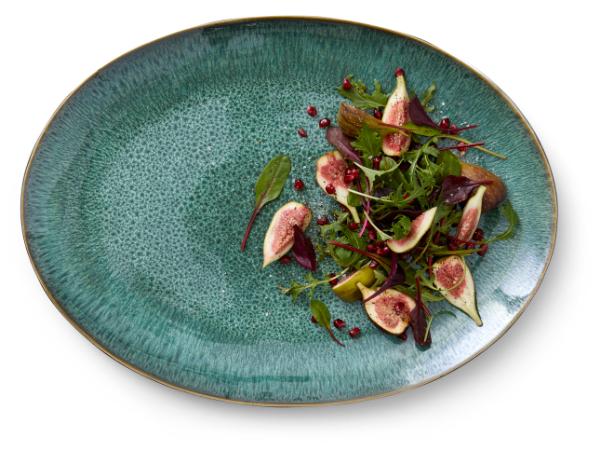 BITZ BITZ Dish 45 X 34 Cm Black/green