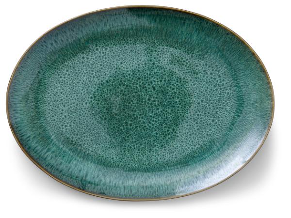 BITZ BITZ Dish 45 x 34 cm black/green