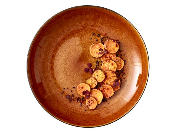 BITZ BITZ Dish Dia. 40 Cm Black/amber