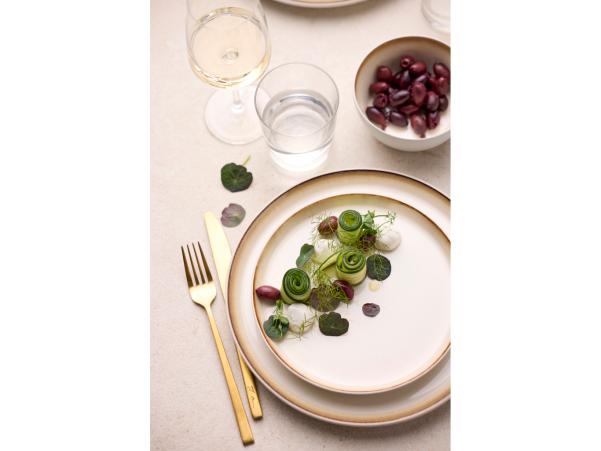 BITZ BITZ Gastro Plate Dia 21 X 2 Cm White/Cream