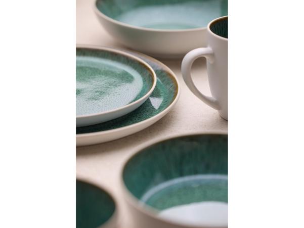 BITZ BITZ Gastro Plate Dia 21 X 2 Cm White/Green