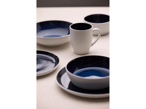 BITZ BITZ Gastro Plate Dia 27 Cm White/Dark Blue