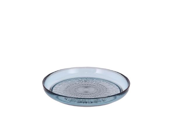 BITZ BITZ Kusintha Glass plate Dia 18 cm Blue
