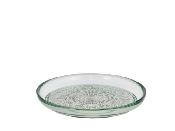 BITZ BITZ Kusintha Glass Plate Dia 18 Cm Green