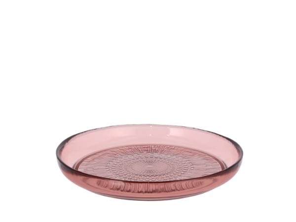 BITZ BITZ Kusintha Glass plate Dia 18 cm Pink