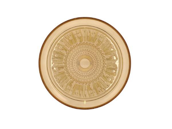 BITZ BITZ Kusintha Glass Plate Dia 25 Cm Amber