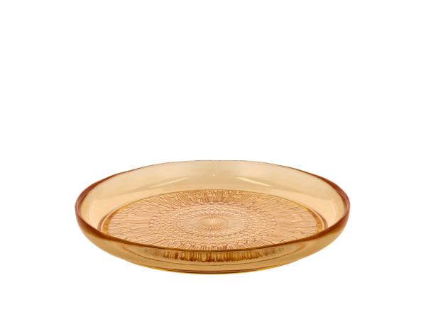 BITZ BITZ Kusintha Glass plate Dia 25 cm Amber