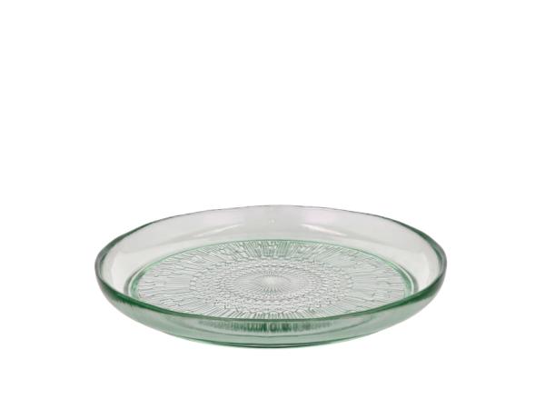 BITZ BITZ Kusintha Glass Plate Dia 25 Cm Green