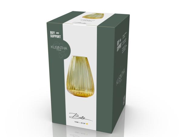 BITZ BITZ Kusintha Vase 22 Cm Amber