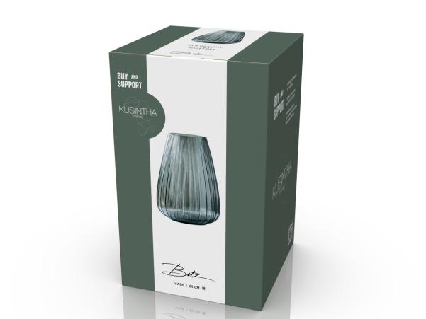 BITZ BITZ Kusintha Vase 22 Cm Smoke