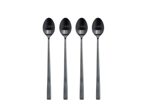 BITZ BITZ Latte spoon 20 cm 4 pcs Black