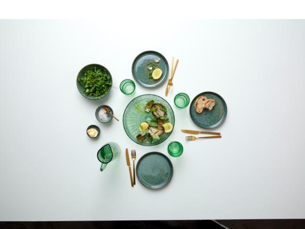 BITZ BITZ Pasta Bowl Dia. 20 X 6 Cm Black/green