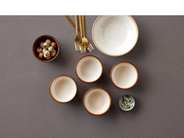 BITZ BITZ Pasta Bowl Dia. 20 X 6 Cm Cream/cream