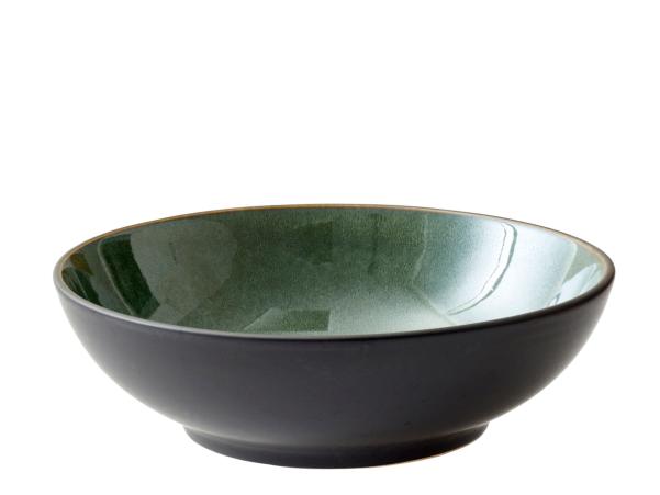 BITZ BITZ Salad Bowl Dia. 24 X 6 Cm Black/green