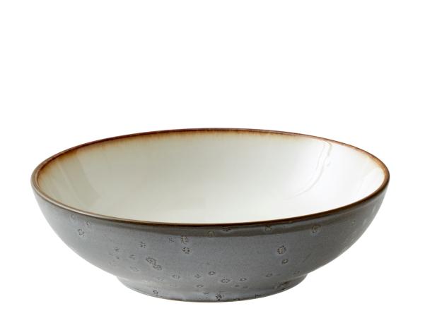 BITZ BITZ Salad Bowl Dia. 24 X 6 Cm Grey/cream