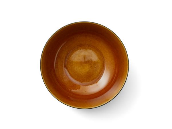 BITZ BITZ Salad Bowl Dia. 30 X 10 Cm Black/amber