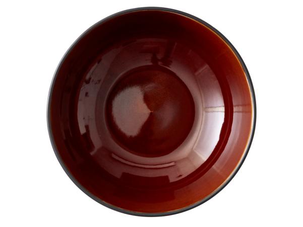 BITZ BITZ Salad Bowl Dia. 30 X 10 Cm Black/amber