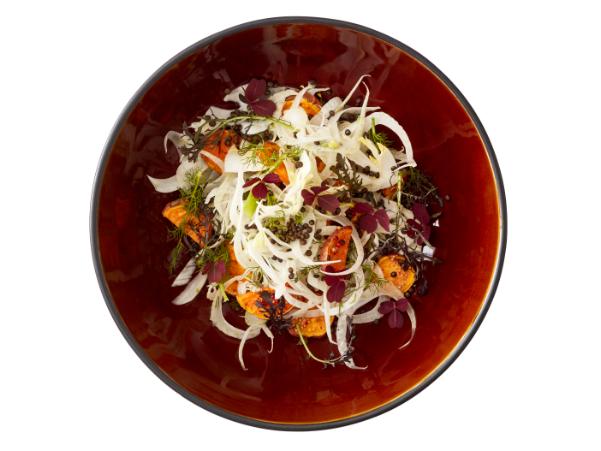 BITZ BITZ Salad Bowl Dia. 30 X 10 Cm Black/amber