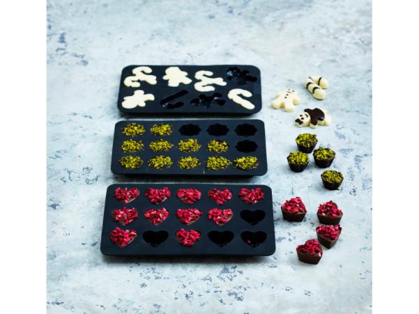 BITZ Blomsterbergs Chocolate Mould 3 Parts Grey