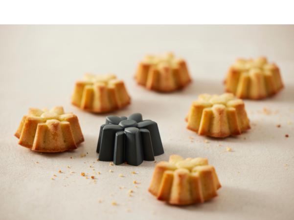 BITZ Blomsterbergs Flower Muffin Mould 6 Pcs Grey