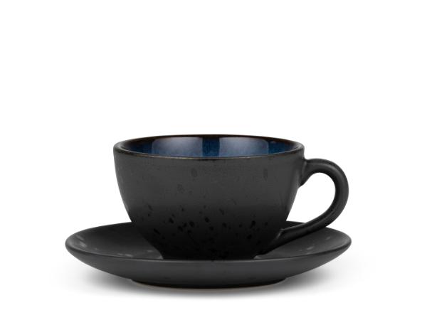 BITZ BITZ Cup and saucer Dia. 10 x 6 cm 24 cl black/dark blue