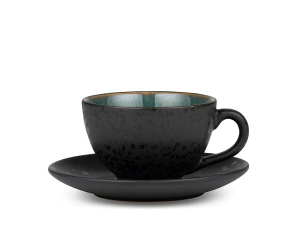 BITZ BITZ Cup and saucer Dia. 10 x 6 cm 24 cl black/green
