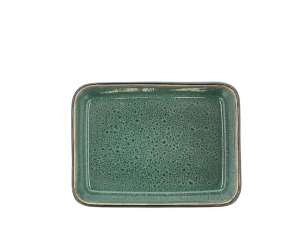 BITZ BITZ Dish Rectangular 19 X 14 X 5.3 Cm Black/Green