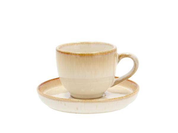 BITZ BITZ Espresso with saucer Dia 5.5 x 5 cm 7 cl Cream