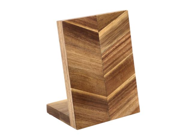 BITZ HOLM Knife block 16 x 12 2 x 21 6 cm Acacia