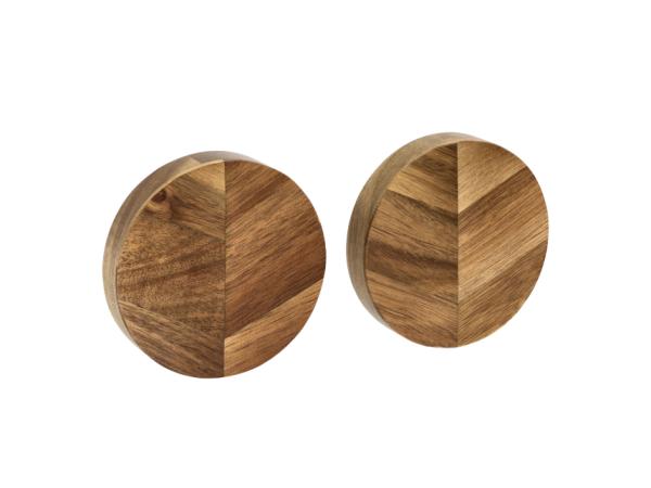 BITZ HOLM Knife magnet Dia 9 x 2 cm 2 pcs Acacia