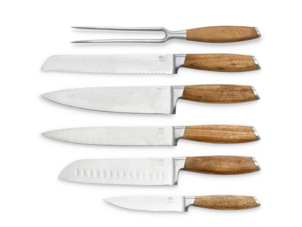 BITZ HOLM Knife set 6 parts Acacia