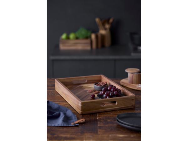 BITZ HOLM Tray 45.7 X 30.5 X 6.3 Cm Acacia