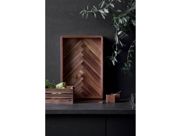BITZ HOLM Tray 45.7 X 30.5 X 6.3 Cm Acacia