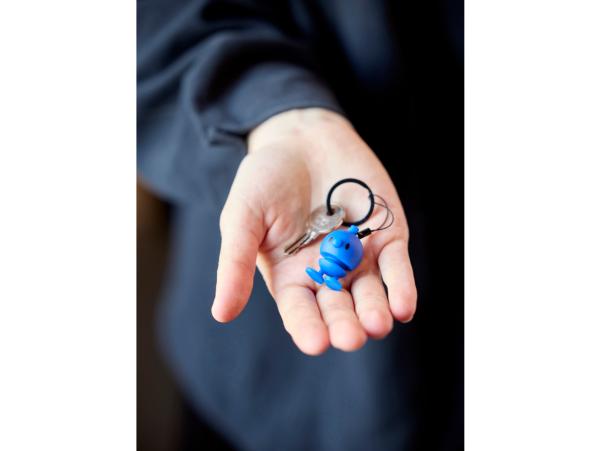 BITZ Hoptimist Bumble Keychain Dark Blue