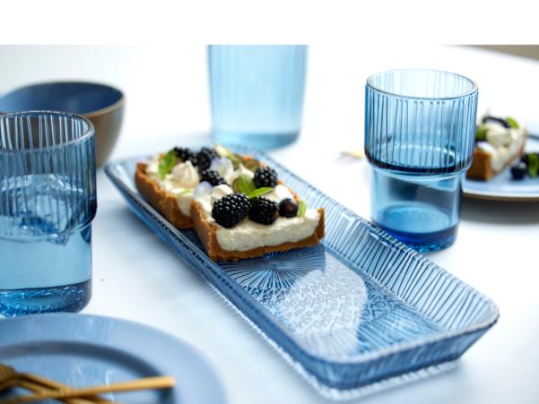 BITZ BITZ Kusintha Serving Dish Rectangular 38 X 14 X 3 Cm Blue