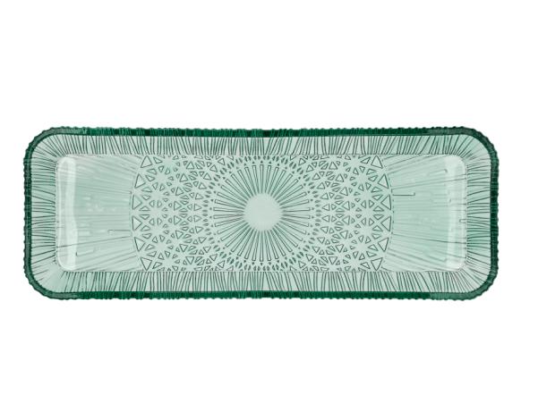 BITZ BITZ Kusintha Serving Dish Rectangular 38 X 14 X 3 Cm Green