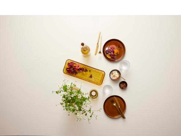 BITZ BITZ Kusintha Serving Dish Rectangular 38 X 14 X 3 Cm Amber