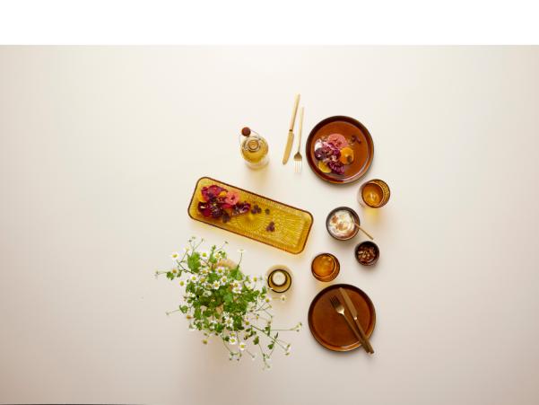 BITZ BITZ Kusintha Serving Dish Rectangular 38 X 14 X 3 Cm Amber