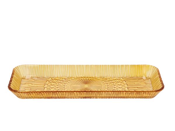 BITZ BITZ Kusintha Serving dish rectangular 38 x 14 x 3 cm Amber