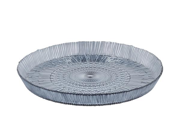 BITZ BITZ Kusintha Serving dish round Dia 30 x 3 cm Blue