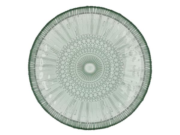 BITZ BITZ Kusintha Serving Dish Round Dia 30 X 3 Cm Green