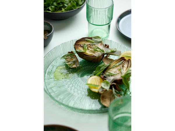 BITZ BITZ Kusintha Serving Dish Round Dia 30 X 3 Cm Green
