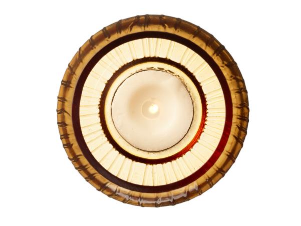 BITZ BITZ Kusintha Tealight Holder 7.5 Cm 2 Pcs Amber